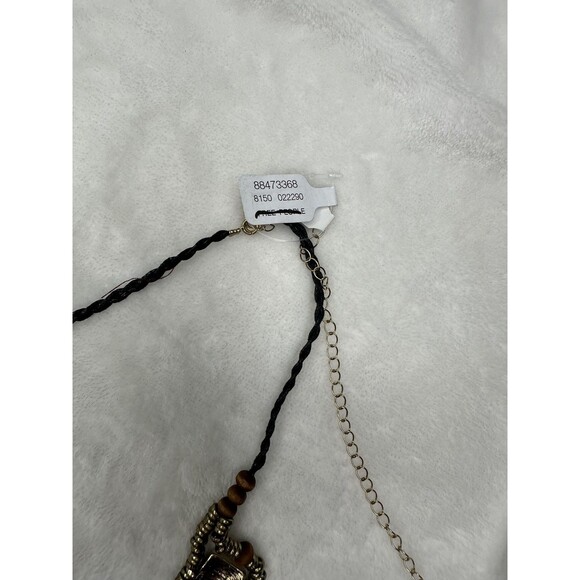NEW Free People Lately Necklace Gold Black Bohemian Goddess Layered Statement - Picture 5 of 5